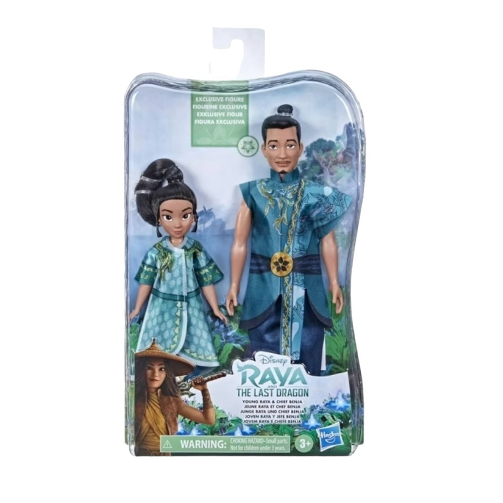 Disney Raya and the Last Dragon Young Raya and Chief Benja Dolls